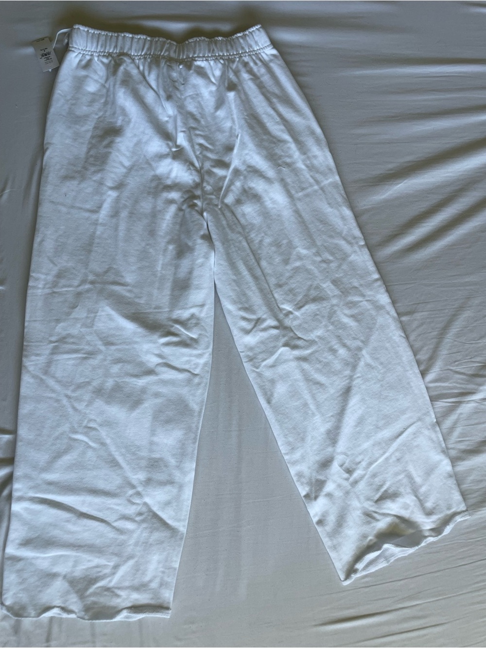 GAP White Wide-Leg Drawstring Lounge Pants - Picture 8 of 8